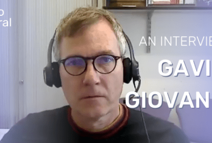 This is a screenshot of Gavin Giovannoni doing a video interview with Neuro Central on the impact that COVID-19 is having on neurological practice.